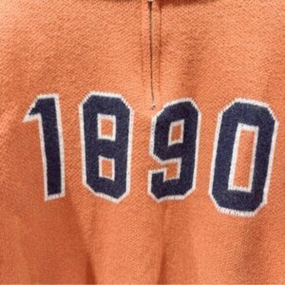 NWT J.ING Jing Pumpkin Color 1890 Print Collared Sweater One Size - Picture 10 of 11